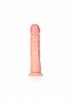 Zakrzywiony penis dildo na przyssawce cielisty 23 cm